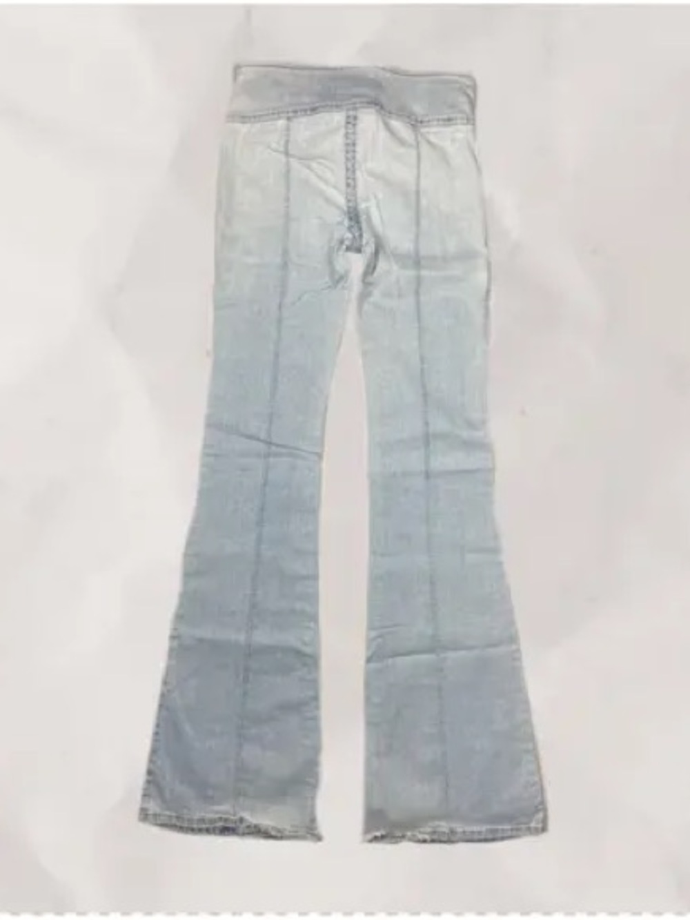 Miss Sixty Light Blue Flared Jeans with Belt Accent Y2K - Picture 2 of 7